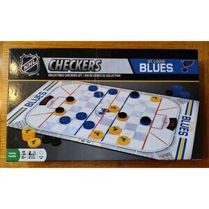 Official NHL St. Louis Blues NHL Checkers Board Game by Masterpieces